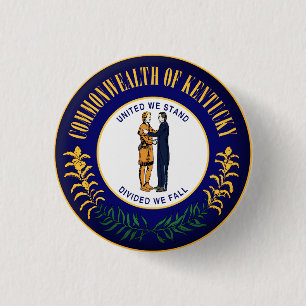 State Seal of Kentucky 1 Inch Round Button