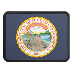 State Seal of Minnesota Trailer Hitch Cover
