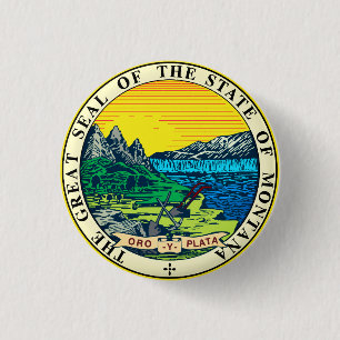 State Seal of Montana (USA) 1 Inch Round Button