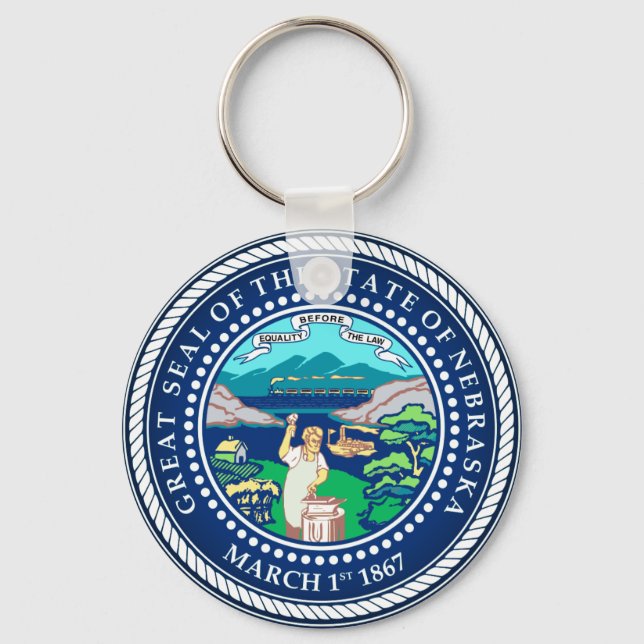 State Seal of Nebraska Keychain (Front)