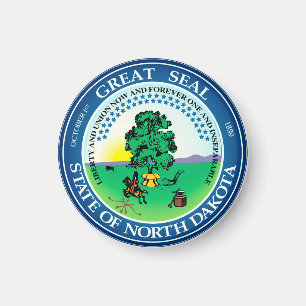 State seal of North Dakota Magnet