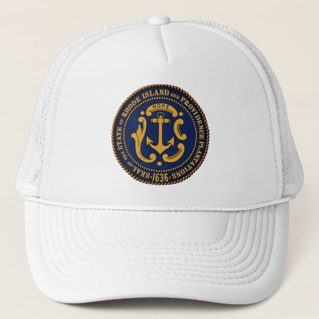 State Seal of Rhode Island Trucker Hat (Front)