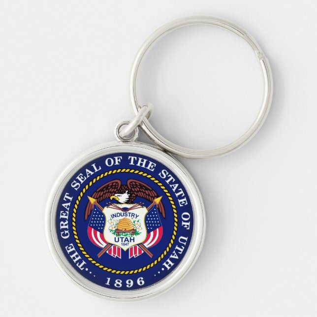 State Seal of Utah Keychain (Front)
