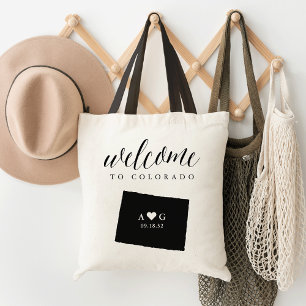 State Silhouette Wedding Welcome Tote Colorado Bag