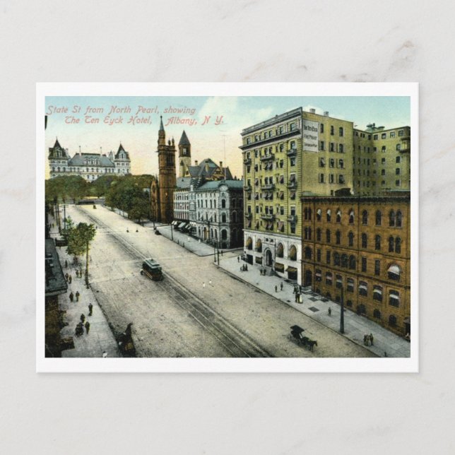 State St., Albany, NY Vintage Postcard (Front)