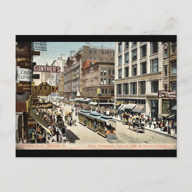 State St Chicago IL Vintage 1905 Postcard (Front)