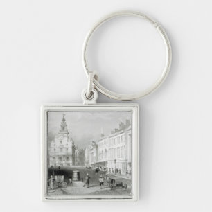 State Street, Boston,engraved by S.Lacey Keychain