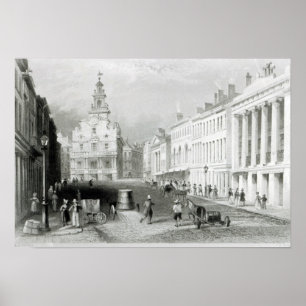 State Street, Boston,engraved by S.Lacey Poster