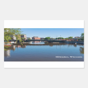state street bridge crossing milwaukee river sticker