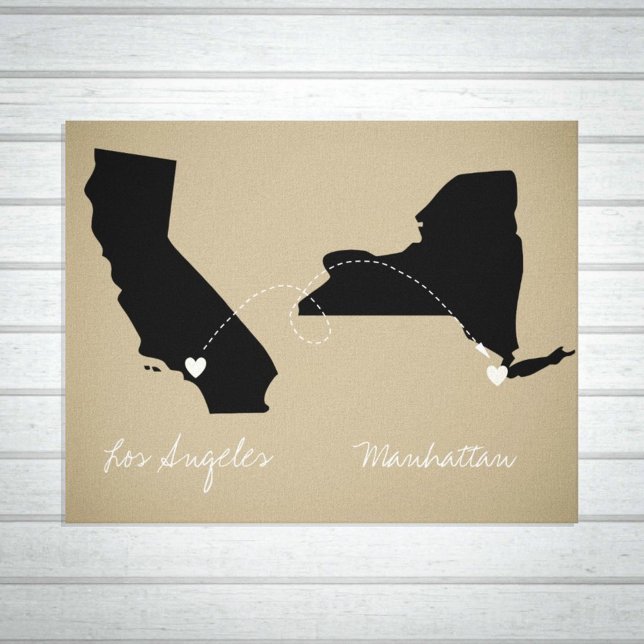 State to State love or moving Canvas Print (Creator Uploaded)