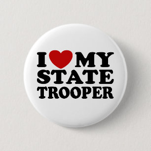 State Trooper 2 Inch Round Button