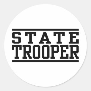 State Trooper Classic Round Sticker