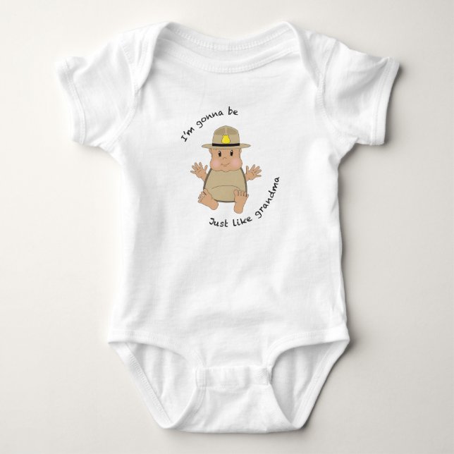State trooper grandma baby bodysuit (Front)