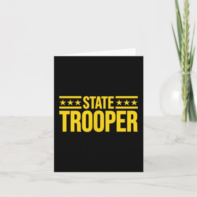 State Trooper Police Uniform Costume Card (Front)