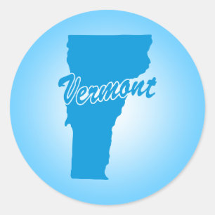State Vermont Classic Round Sticker