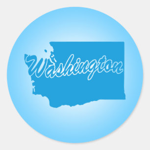 State Washington Classic Round Sticker