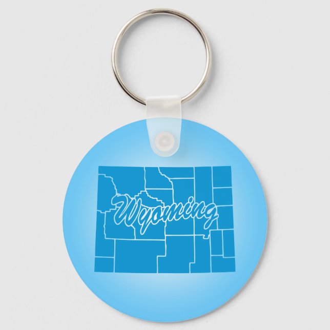 State Wyoming Keychain (Front)
