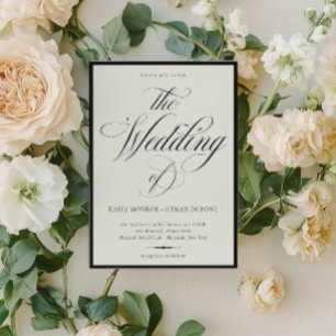 Stately Calligraphy Wedding Invitation