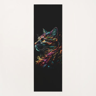 Stately Feline Profile Yoga Mat