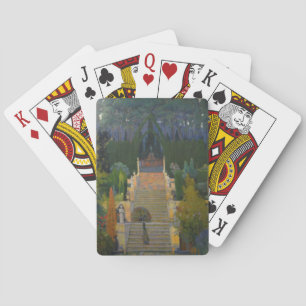 Stately Garden in Mallorca (by Santiago Rusiñol) Playing Cards
