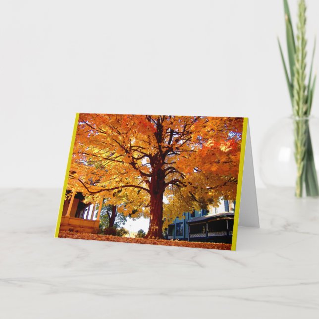 Stately Tree Autumn Tree Colours Card (Front)