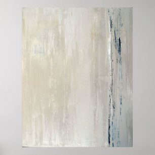 'Statement' Beige Abstract Art Poster Print
