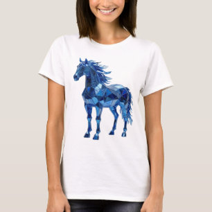 Statement Blue BLUE GLASS HORSE Quote Design T-Shirt
