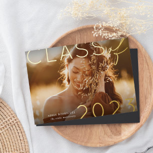 Statement Foil   Photo Graduation Announcement