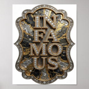 Statement Gold IN FAMOUS Graphic Design Poster