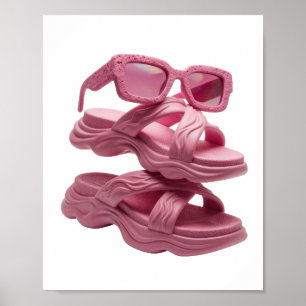 Statement Pink ABSTRACT ART Artistic Motif Poster