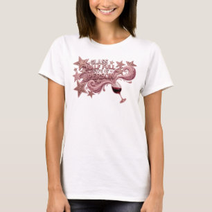 Statement Pink GLASS HALF FULL TYPE OF PERSON T-Shirt