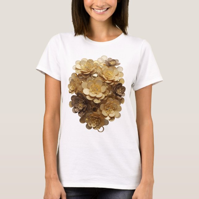 Statement Silver ABSTRACT ART Art Print v3 T-Shirt (Front)