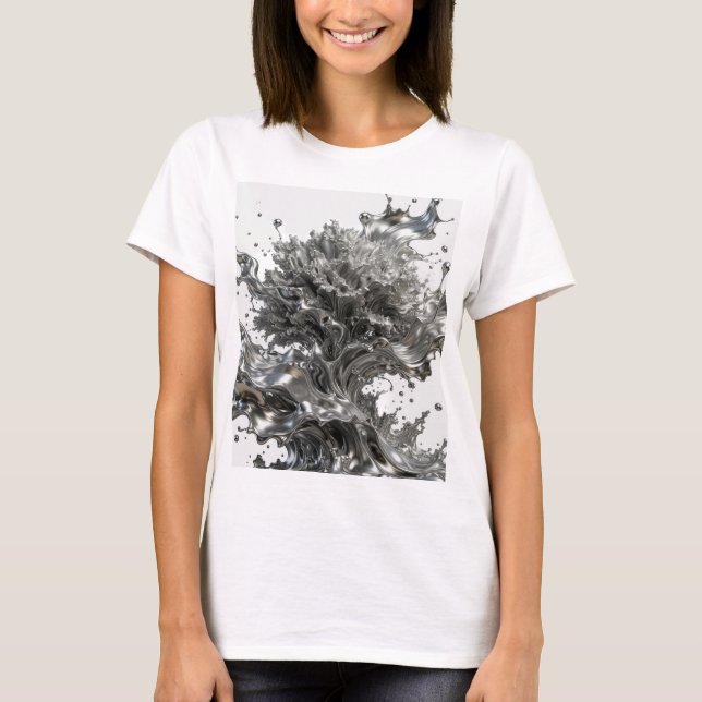 Statement Silver ABSTRACT ART Statement Tee v2 (Front)