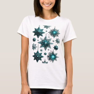 Statement Silver BLUE STAR ORNAMENTS Custom Tee