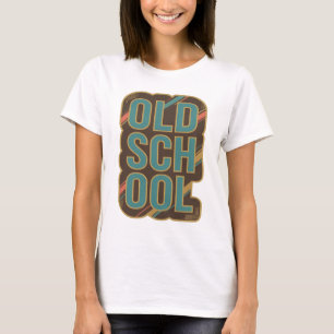 Statement Teal OLD SCHOOL Custom Design T-Shirt