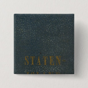 Staten Island 2 Inch Square Button
