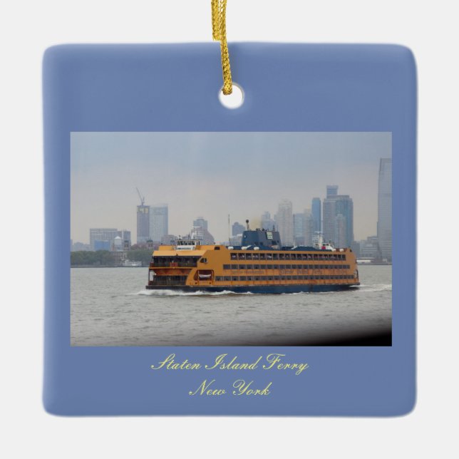 Staten Island Ferry Ceramic Ornament (Front)