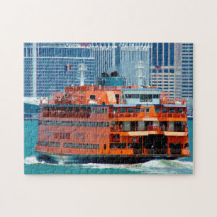 Staten Island Ferry. Christmas Greetings Jigsaw Pu Puzzle