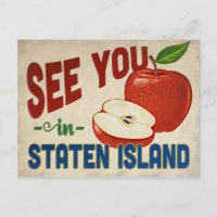 Staten Island New York Apple - Vintage Travel