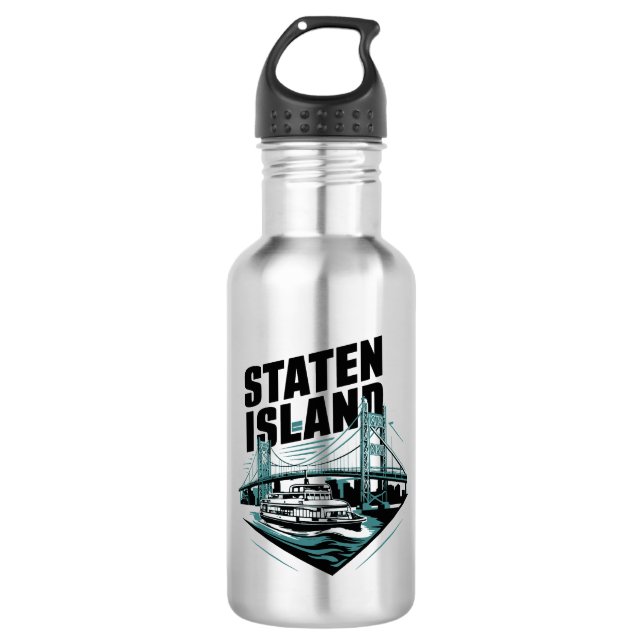 Staten Island New York Ferry 532 Ml Water Bottle (Front)