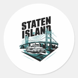 Staten Island New York Ferry  Classic Round Sticker