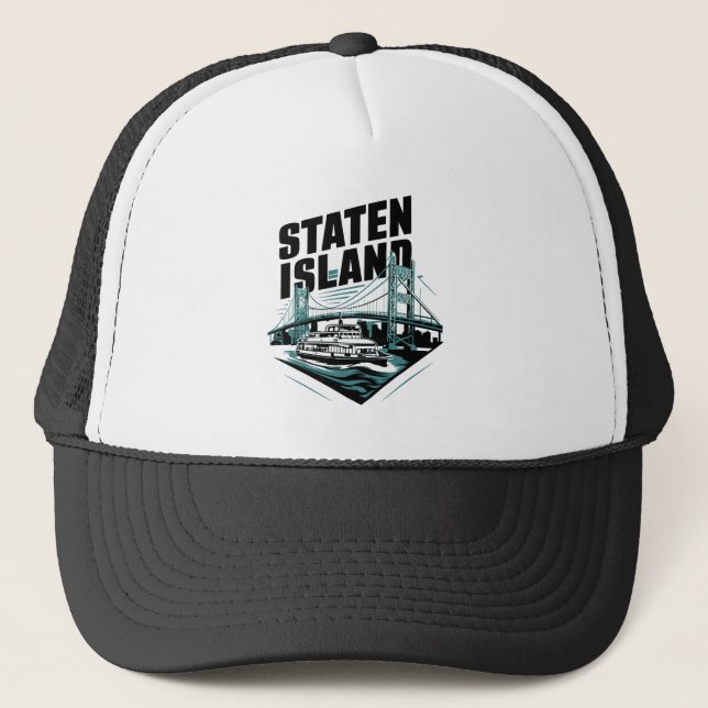 Staten Island New York Ferry Trucker Hat (Front)