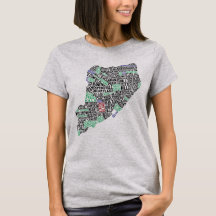 Staten Island NY Typography Map Tee