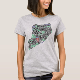 Staten Island NY Typography Map Tee