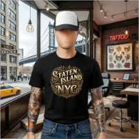 Staten Island NYC Ornate Gold Ferry Bridge Art