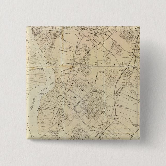 Staten Island South 2 Inch Square Button (Front)