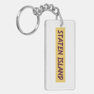 Staten Island Text Base Design  Keychain