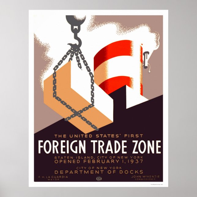 Staten Island Trade 1937 WPA Poster (Front)