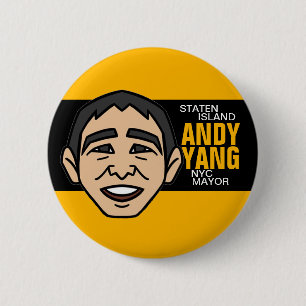 Staten Island wants Yang 2021 2 Inch Round Button