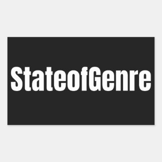 StateofGenre Sticker Rectangulaire noir et blanc